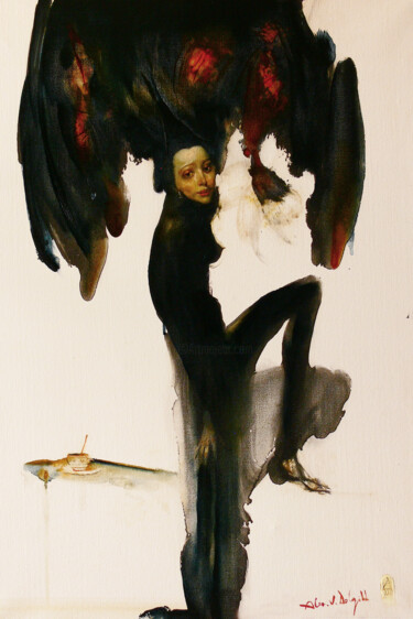 Painting titled "Валенсия" by Alex V. Dolgikh, Original Artwork, Oil Mounted on Wood Stretcher frame