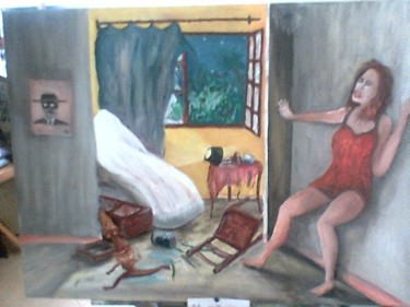 Peinture intitulée "Putain, qu'est ce q…" par Dolive, Œuvre d'art originale