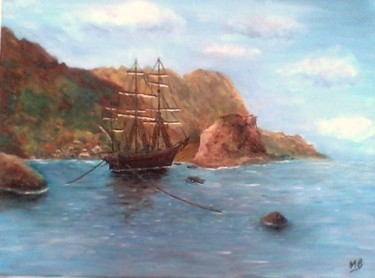 Peinture intitulée "Mouillage en baie d…" par Dolive, Œuvre d'art originale