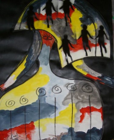Pintura titulada "Menina con ideas de…" por Maria Dolores Leal, Obra de arte original
