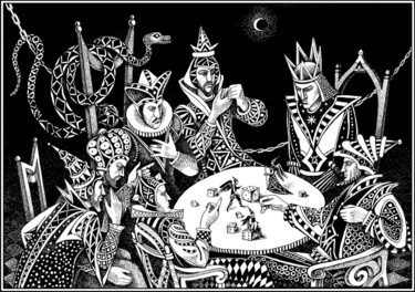 Рисунок под названием "Игра королей" - Анатолий Кудрявцев, Подлинное произведение искусства, Другой