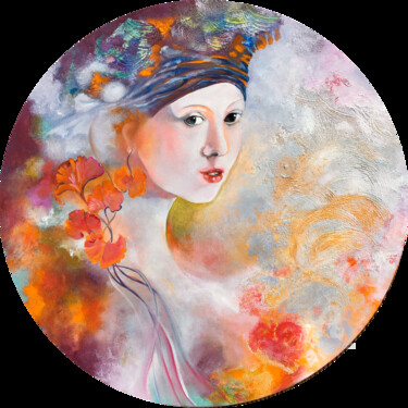 Painting titled "Astrée, fille de Ze…" by Domassini, Original Artwork, Oil