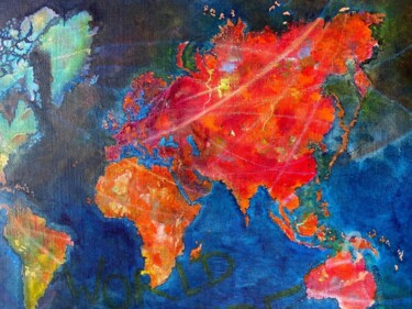 「World Wide」というタイトルの絵画 Domassiniによって, オリジナルのアートワーク, オイル