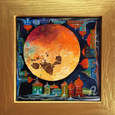 Pintura titulada "Un grand soleil" por Domassini, Obra de arte original, Oleo