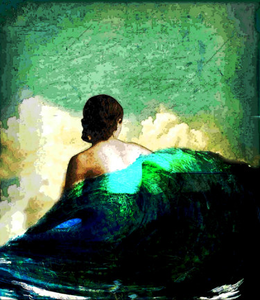Pintura intitulada "Rising From the Sea" por Dodi Ballada, Obras de arte originais, Óleo
