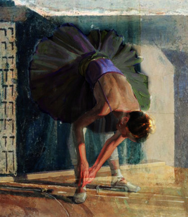 Картина под названием "Ballerina" - Dodi Ballada, Подлинное произведение искусства, Масло