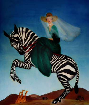 Malerei mit dem Titel "Amazon" von Dodi Ballada, Original-Kunstwerk