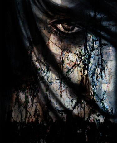Schilderij getiteld "Abstract eye" door Dodi Ballada, Origineel Kunstwerk