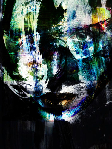 Digital Arts titled "Abstract patchwork…" by Dodi Ballada, Original Artwork, Digital Painting