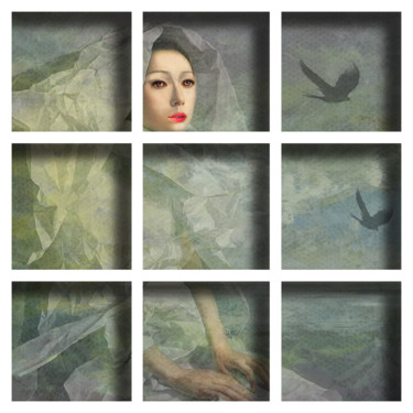 Digitale Kunst mit dem Titel "Window digital pain…" von Dodi Ballada, Original-Kunstwerk, Digitale Malerei