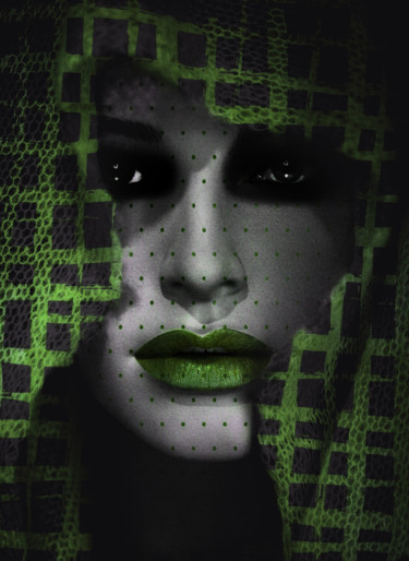 Digital Arts titled "Only green will do…" by Dodi Ballada, Original Artwork, Digital Painting