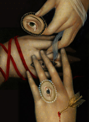 Arts numériques intitulée "Jeux de mains" par Dodi Ballada, Œuvre d'art originale, Peinture numérique