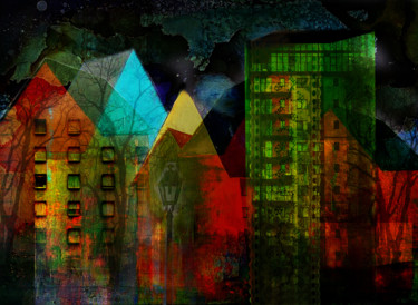 Digital Arts titled "Lazy Town" by Dodi Ballada, Original Artwork, Digital Painting