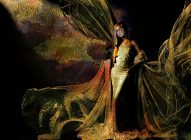 Цифровое искусство под названием "Papillon de nuit" - Dodi Ballada, Подлинное произведение искусства, Цифровая живопись