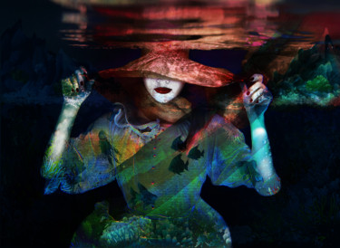 Photographie intitulée "Bain de minuit" par Dodi Ballada, Œuvre d'art originale, Photographie numérique