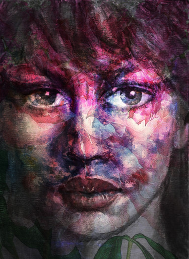 Arts numériques intitulée "le portrait de Jean…" par Dodi Ballada, Œuvre d'art originale, Peinture numérique