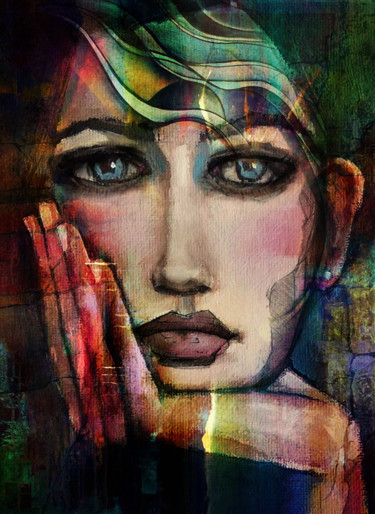 Digital Arts titled "plaisir des yeux" by Dodi Ballada, Original Artwork, Digital Painting