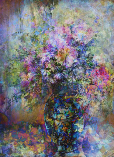 Digital Arts titled "le grand vase" by Dodi Ballada, Original Artwork, Digital Painting