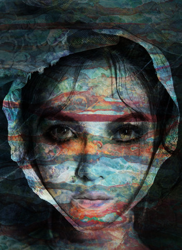 Digital Arts titled "abstract rainbow" by Dodi Ballada, Original Artwork, Digital Painting
