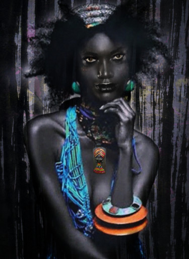Digital Arts titled "fashionista" by Dodi Ballada, Original Artwork, Digital Painting