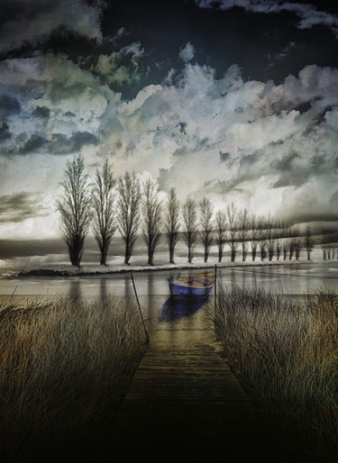 Fotografia zatytułowany „le ponton” autorstwa Dodi Ballada, Oryginalna praca, Fotografia cyfrowa
