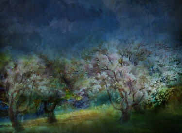 Digital Arts titled "orchard" by Dodi Ballada, Original Artwork, Digital Painting