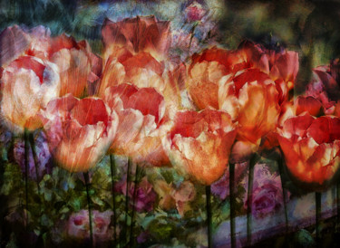 Digital Arts titled "les belles tulipes" by Dodi Ballada, Original Artwork, Digital Painting