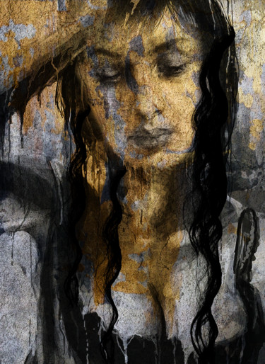 Картина под названием "ma muse, ma fille" - Dodi Ballada, Подлинное произведение искусства