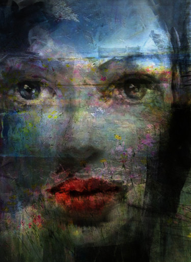 Digital Arts titled "une carte postale d…" by Dodi Ballada, Original Artwork, Digital Painting
