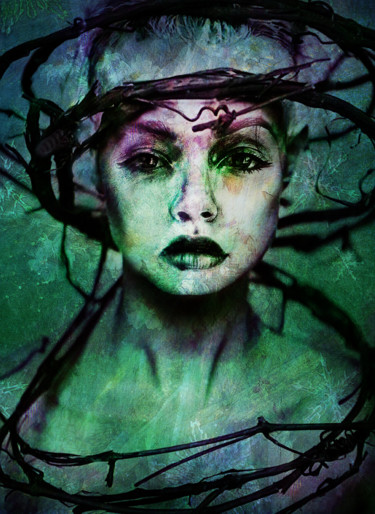 Arts numériques intitulée "couronne d'épine ?" par Dodi Ballada, Œuvre d'art originale, Peinture numérique