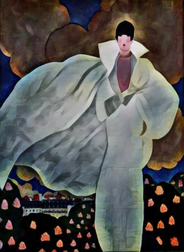 Digitale Kunst mit dem Titel "The dress" von Dodi Ballada, Original-Kunstwerk, Digitale Malerei