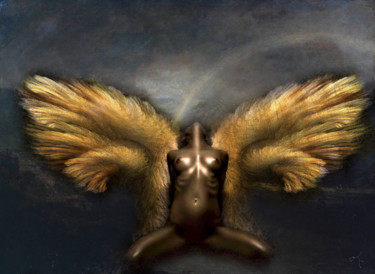 Arts numériques intitulée "ange" par Dodi Ballada, Œuvre d'art originale, Peinture numérique