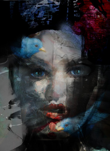 Digital Arts titled "artiste" by Dodi Ballada, Original Artwork, Digital Painting