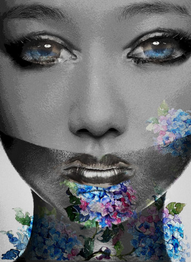 Digital Arts titled "beauty in bloom" by Dodi Ballada, Original Artwork, Digital Painting