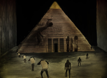 Digital Arts titled "pyramid" by Dodi Ballada, Original Artwork, Digital Painting