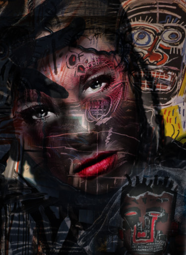 Arts numériques intitulée "Basquiat point de v…" par Dodi Ballada, Œuvre d'art originale, Peinture numérique