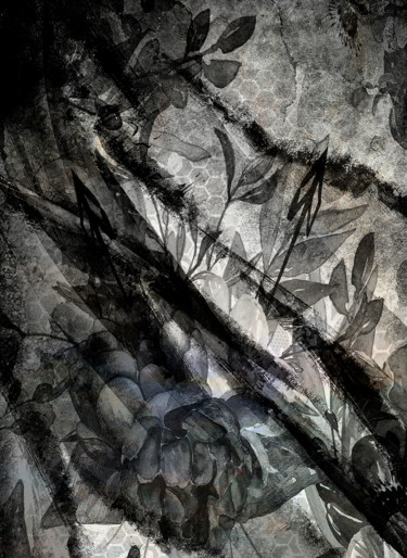 Digital Arts titled "Abstract artichaut" by Dodi Ballada, Original Artwork, Digital Painting