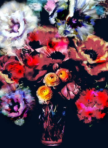 Digital Arts titled "a touch of spring" by Dodi Ballada, Original Artwork, Digital Painting