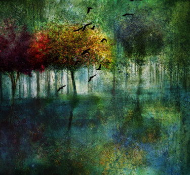 Digital Arts titled "histoire d'arbre" by Dodi Ballada, Original Artwork, Digital Painting