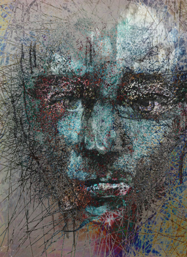 Digital Arts titled "posé le pied sur un…" by Dodi Ballada, Original Artwork, Digital Painting