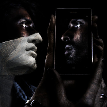 Digital Arts titled "le modèle noir" by Dodi Ballada, Original Artwork, Digital Painting