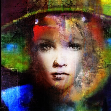 Digital Arts με τίτλο "le grand chapeau" από Dodi Ballada, Αυθεντικά έργα τέχνης, Ψηφιακή ζωγραφική