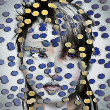Digital Arts titled "dot painting, un br…" by Dodi Ballada, Original Artwork, Digital Painting