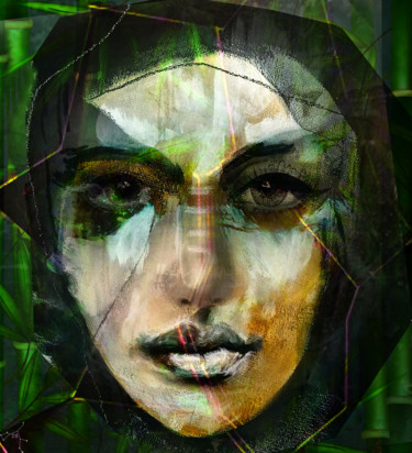 Digital Arts titled "petit bambou" by Dodi Ballada, Original Artwork, Digital Painting