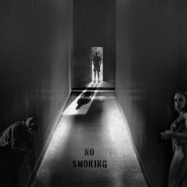 Digitale Kunst mit dem Titel "no smoking" von Dodi Ballada, Original-Kunstwerk, Fotomontage