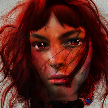 Цифровое искусство под названием "red dragon" - Dodi Ballada, Подлинное произведение искусства, Цифровая живопись