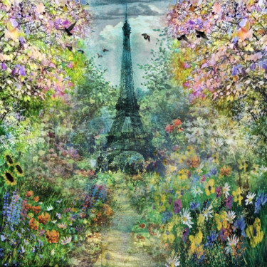 Painting titled "Paris outragé" by Dodi Ballada, Original Artwork, Acrylic