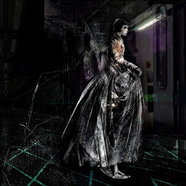 Digital Arts titled "the last metro" by Dodi Ballada, Original Artwork, Digital Painting