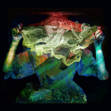 Digitale Kunst mit dem Titel "midnight bath⁣" von Dodi Ballada, Original-Kunstwerk, Digitale Malerei