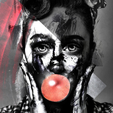 Digital Arts titled "Fucking bubble gum" by Dodi Ballada, Original Artwork, Digital Painting